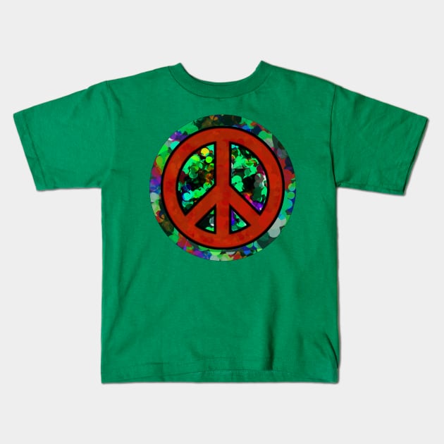 Colorful Peace Kids T-Shirt by momomoma